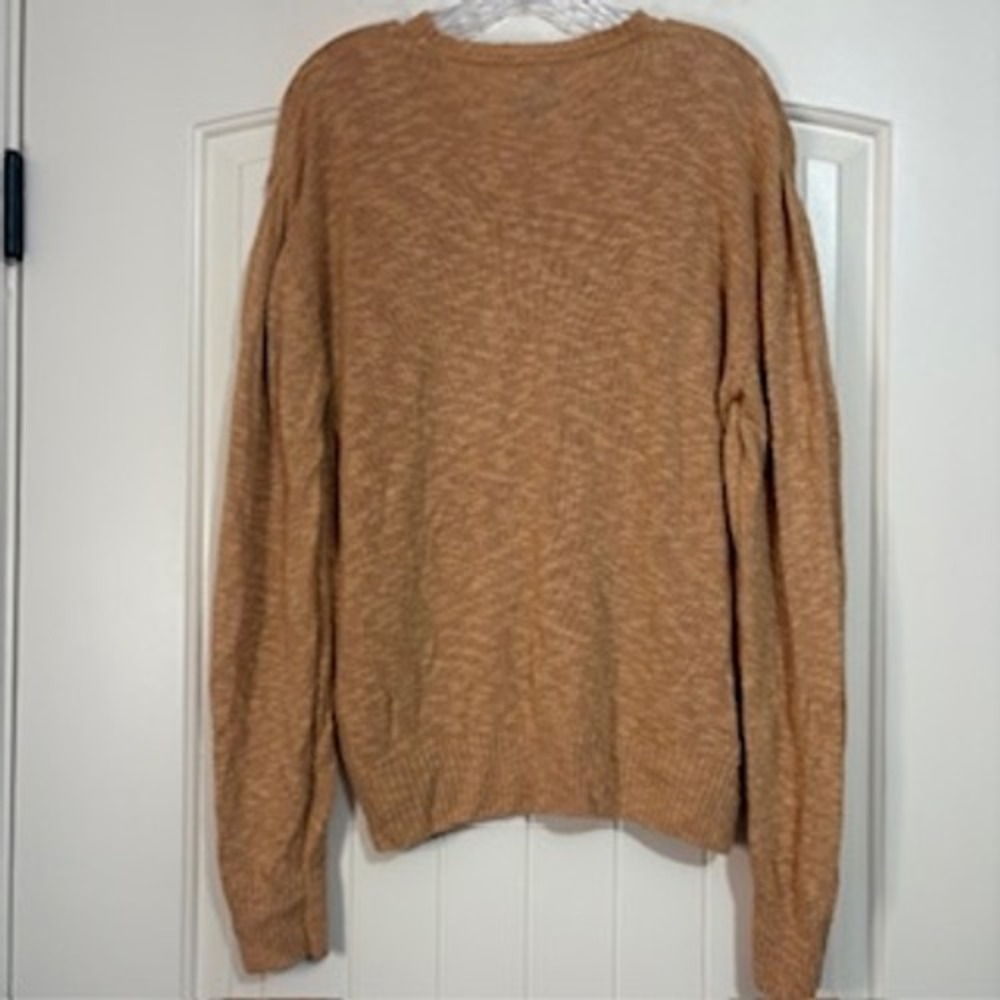 Robert Talbott Men's Copper Cable Knit Sweater Made in Italy Linen/Cotton Size M - Picture 5 of 9